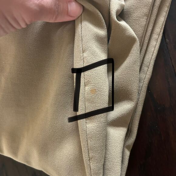 Coldwater Creek Khaki Pants size 14 Wide leg Relaxed fit three flaws Classic - Picture 10 of 10